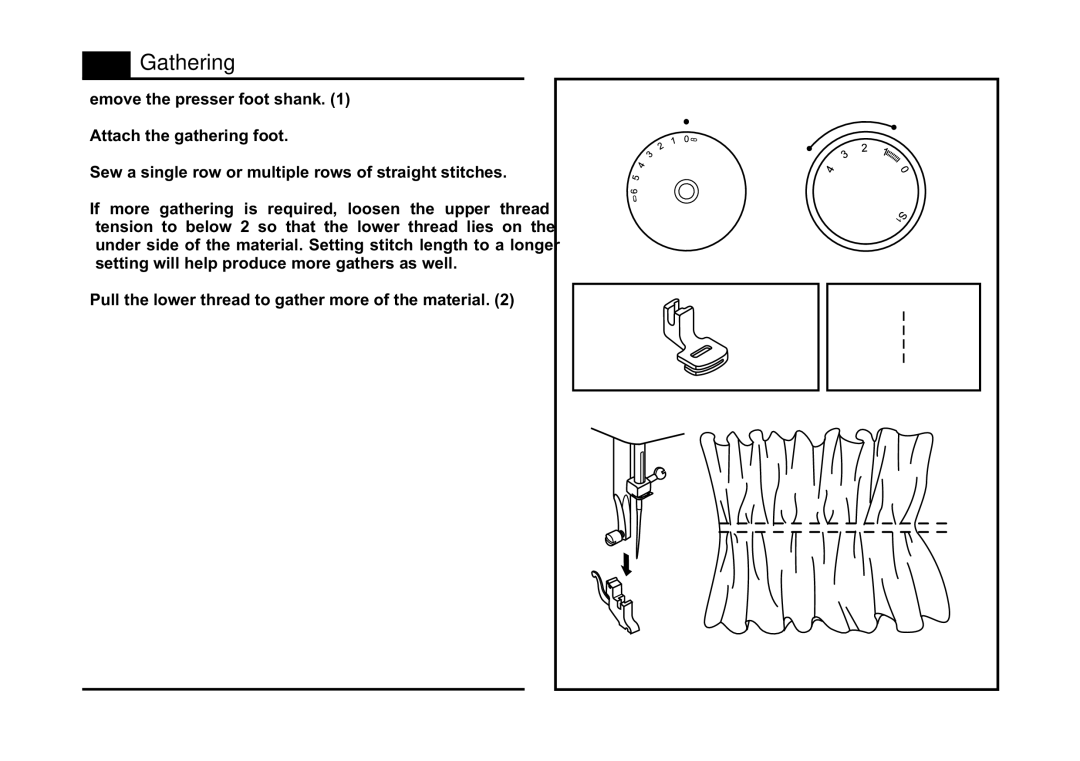 Singer 3323 instruction manual Gathering 