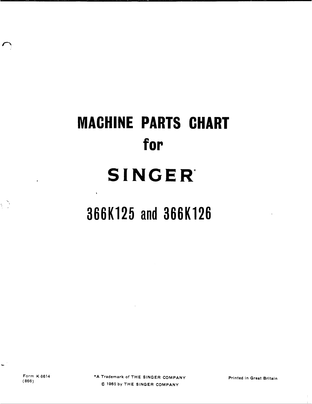 Singer 336K125, 336K126 manual 