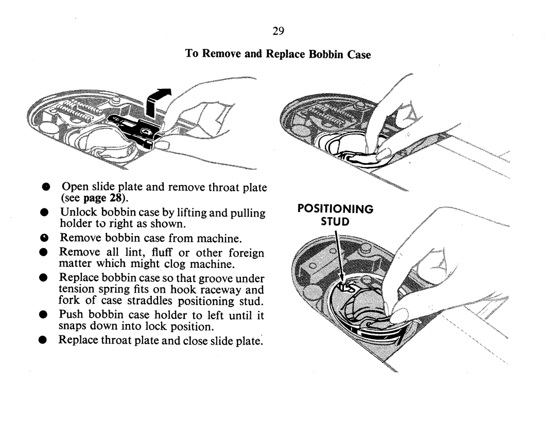 Singer 337 manual Positioning Stud 