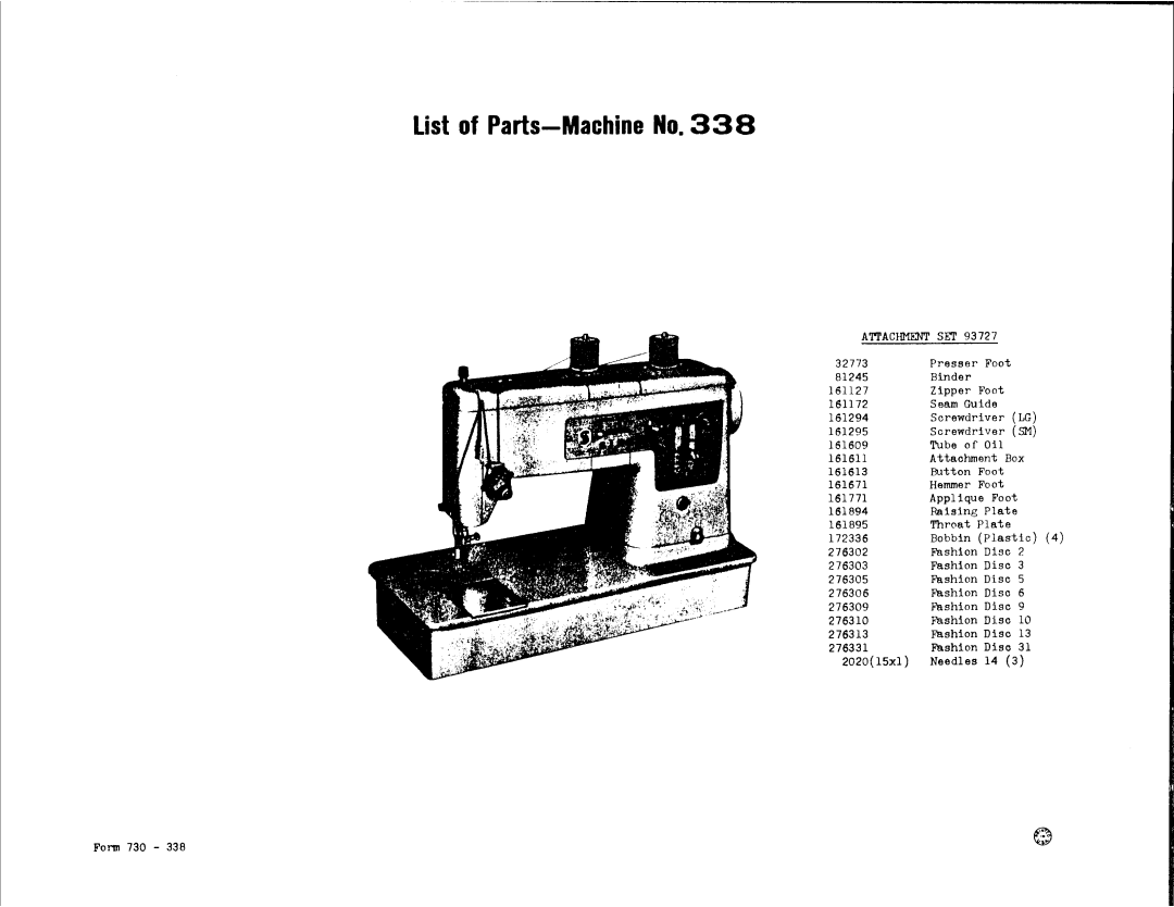 Singer 338 manual 