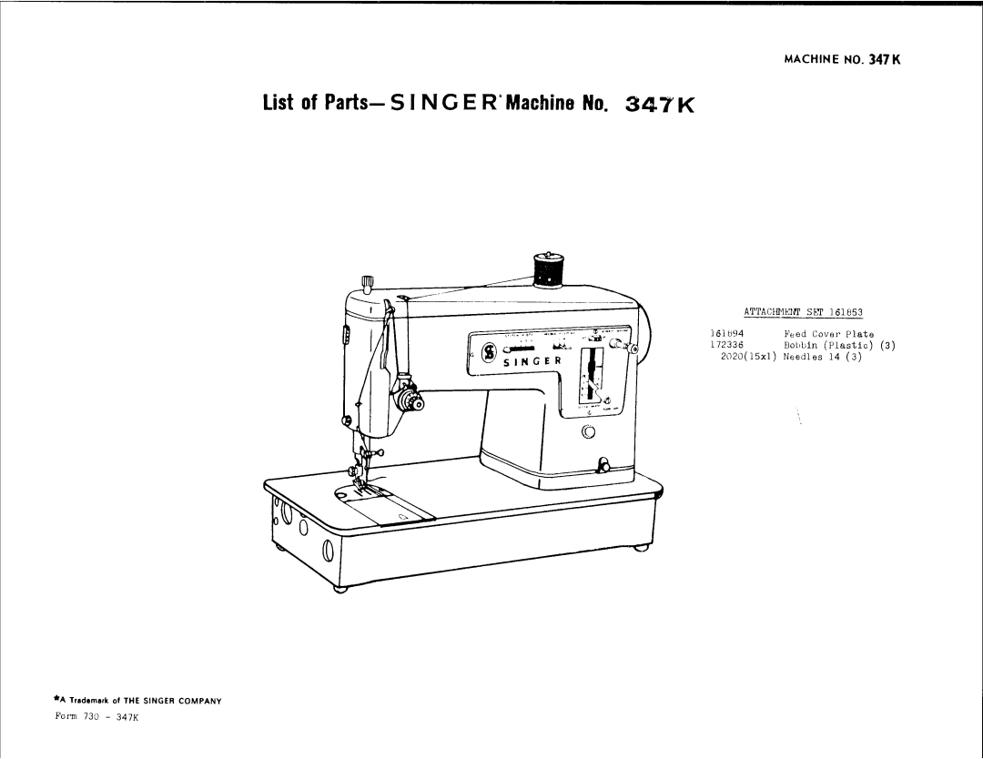 Singer 347K manual 