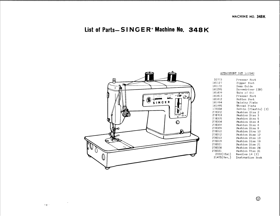 Singer 348K manual 