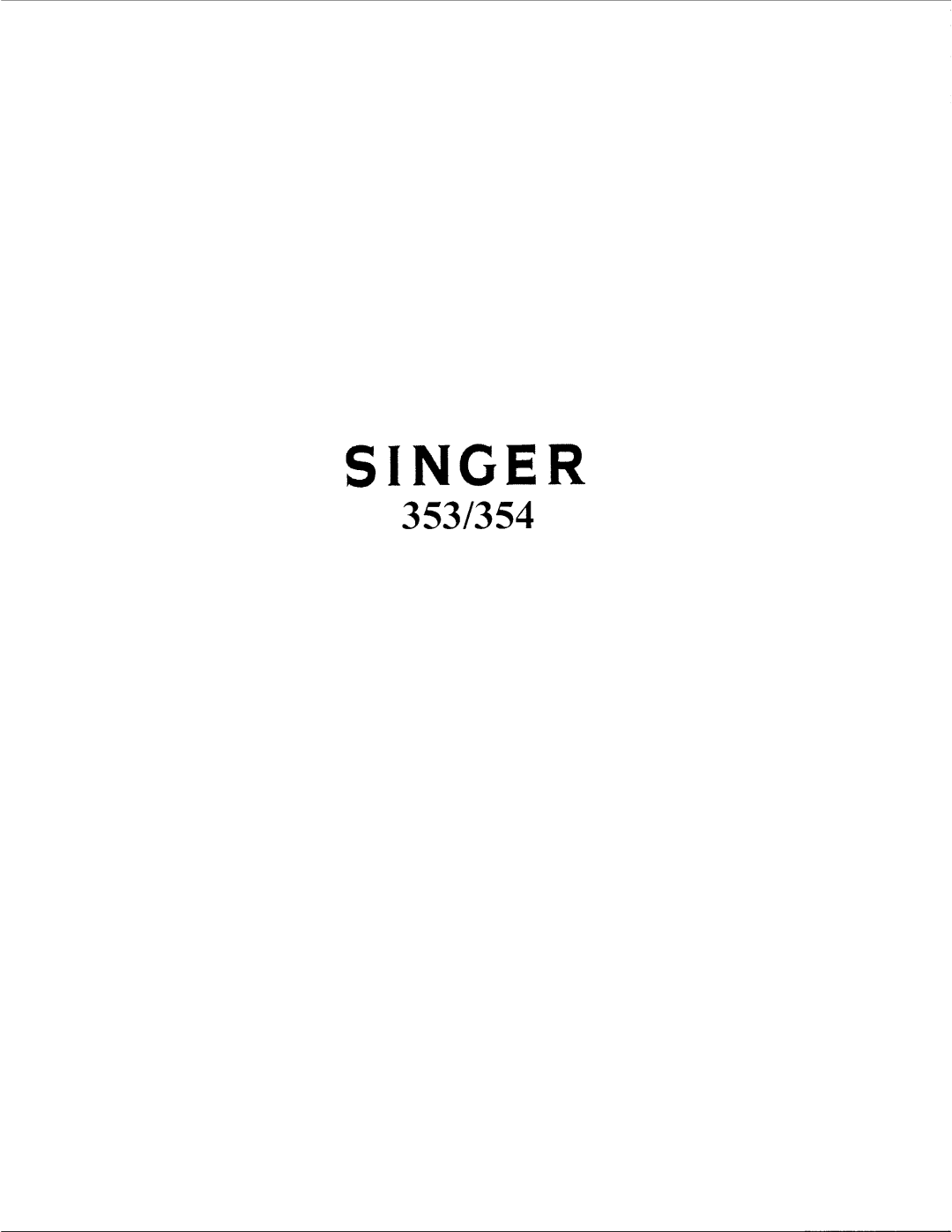 Singer 354 manual 