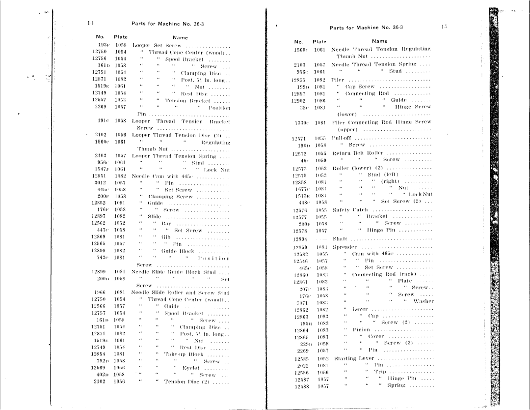 Singer 36-1, 36-3 manual 