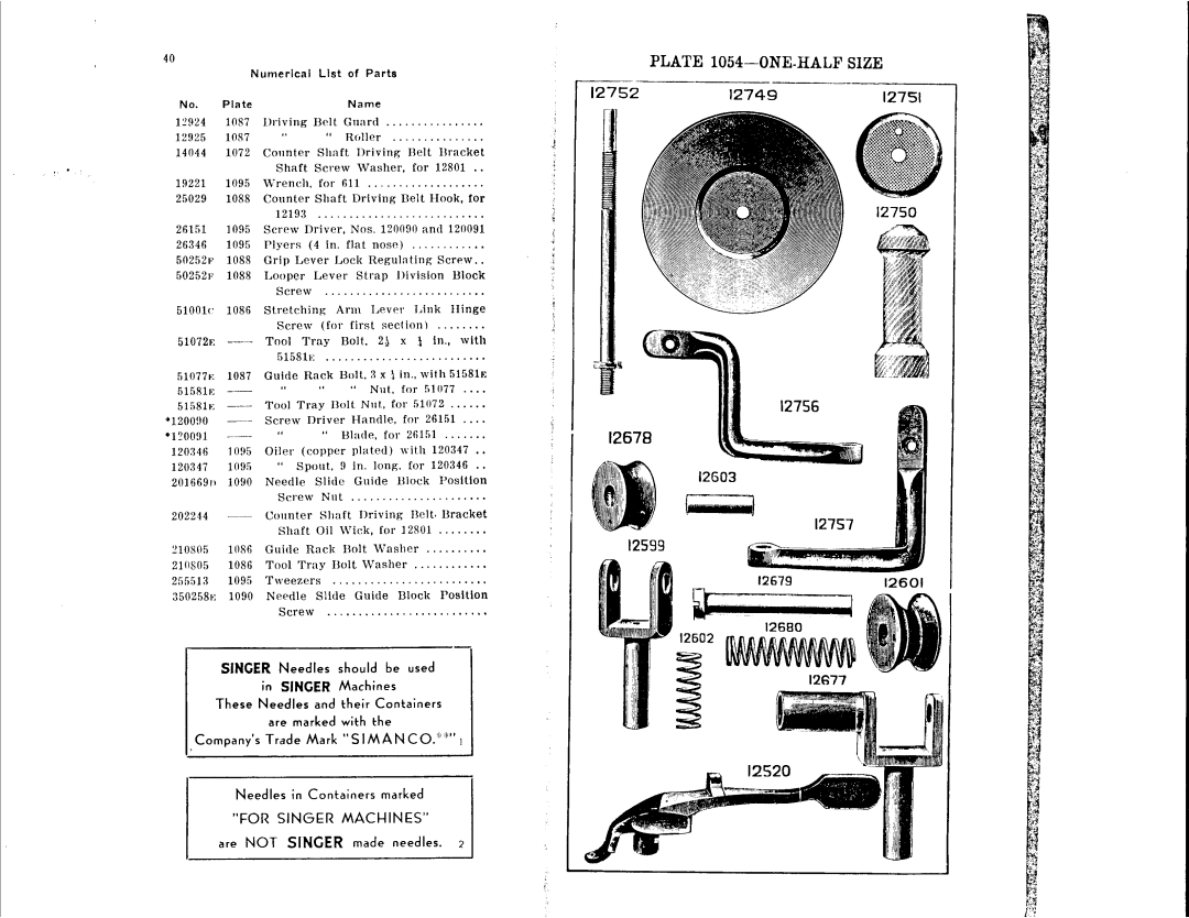 Singer 36-4 manual 