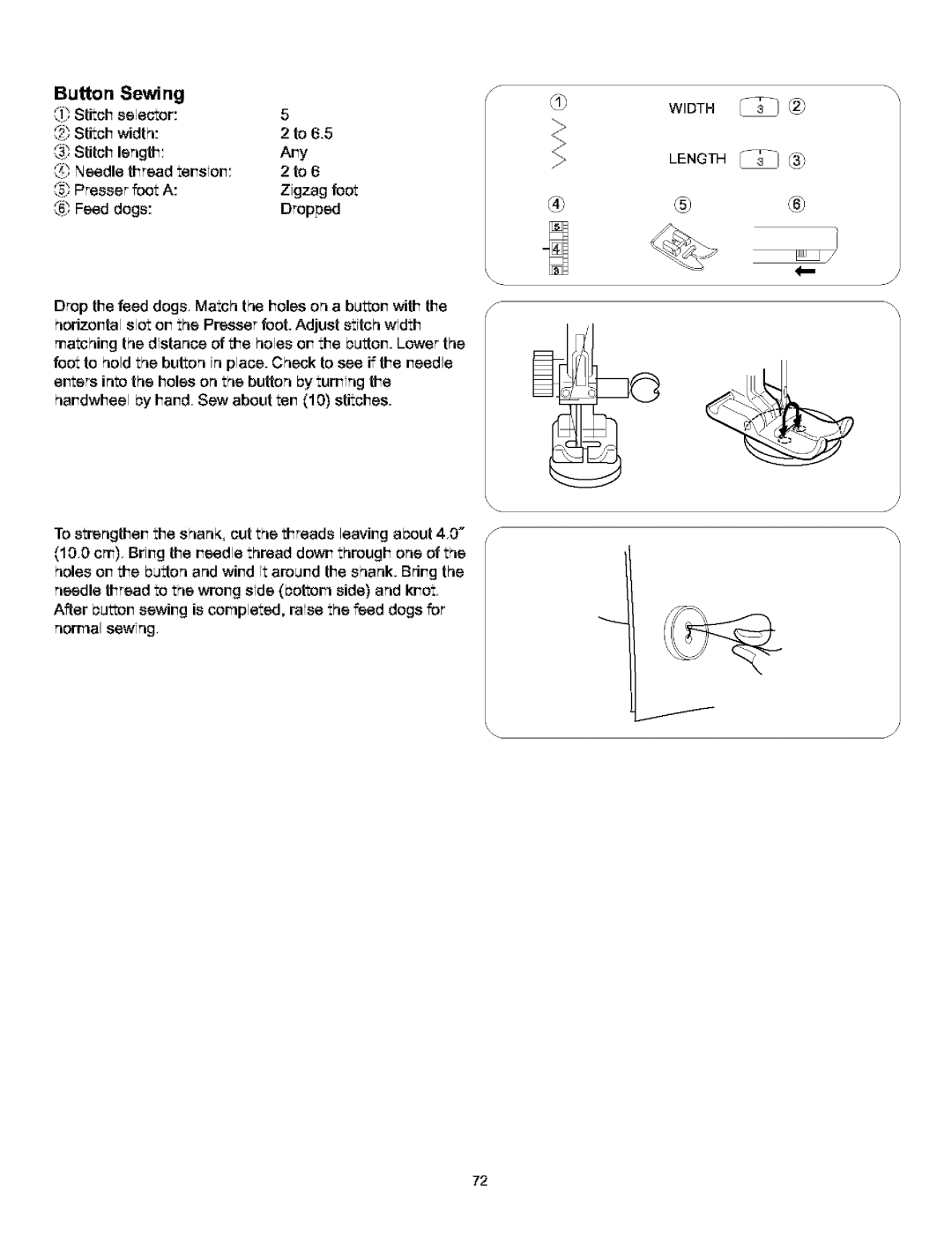 Singer 384. 18028300 owner manual Button Sewing 