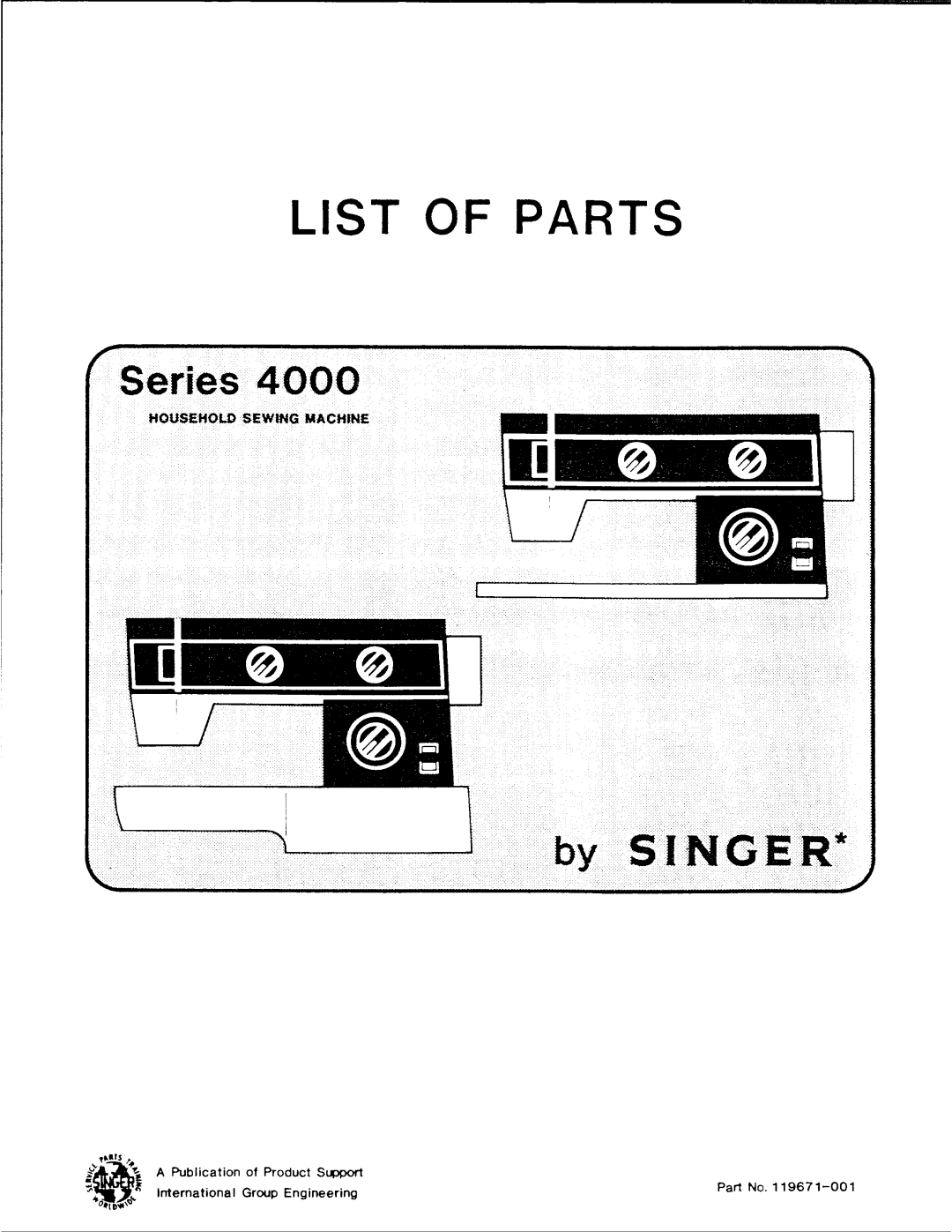 Singer 4000 Series manual 