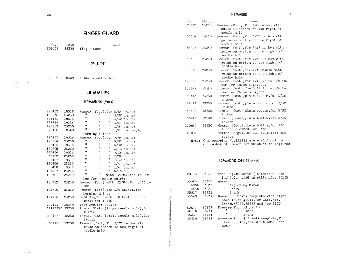 Singer 400W15 manual 
