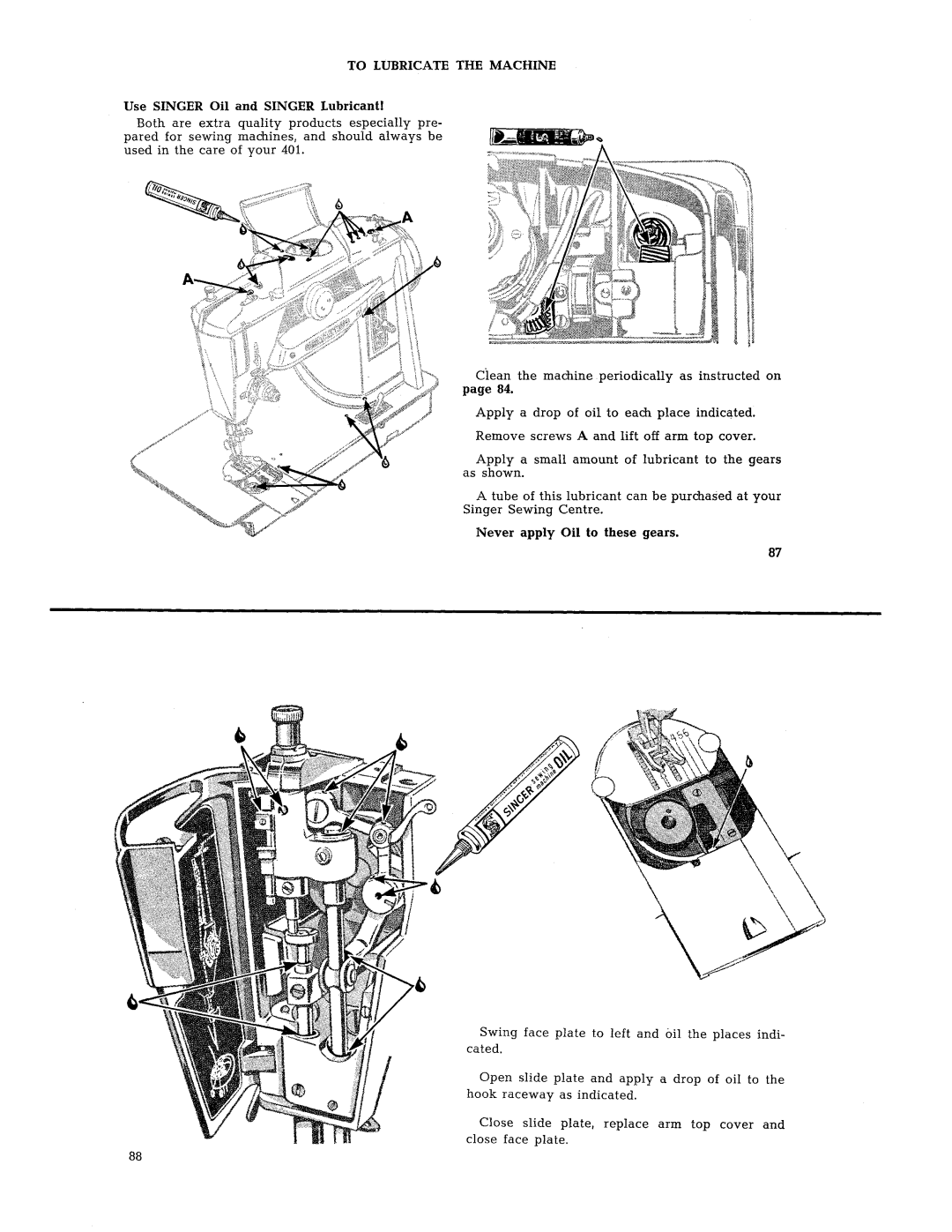 Singer 401 manual 