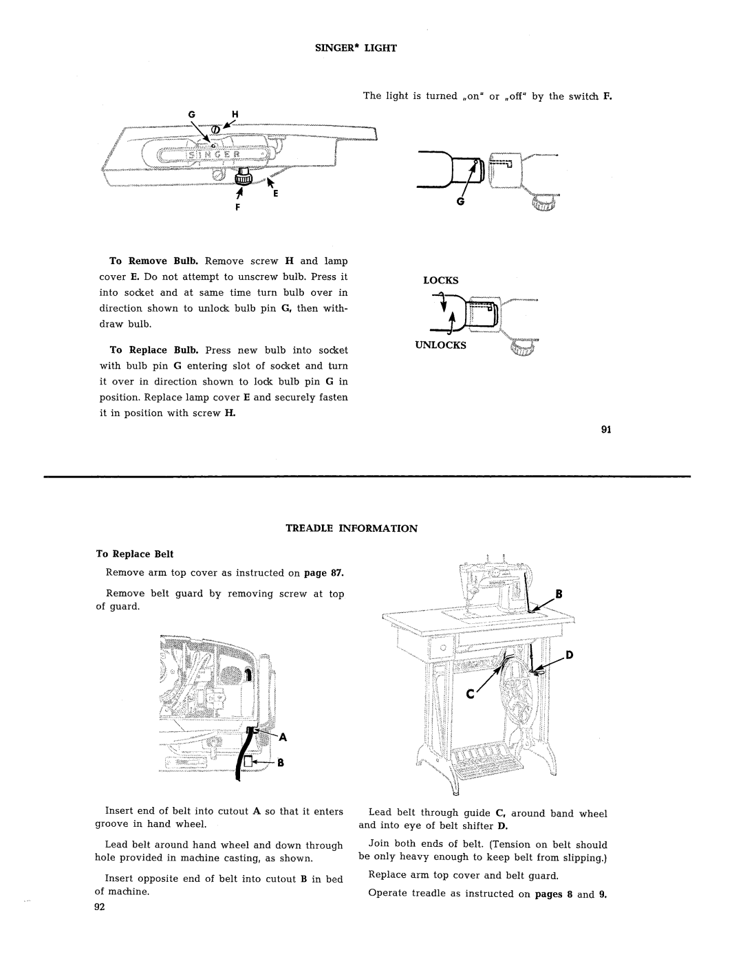 Singer 401 manual 