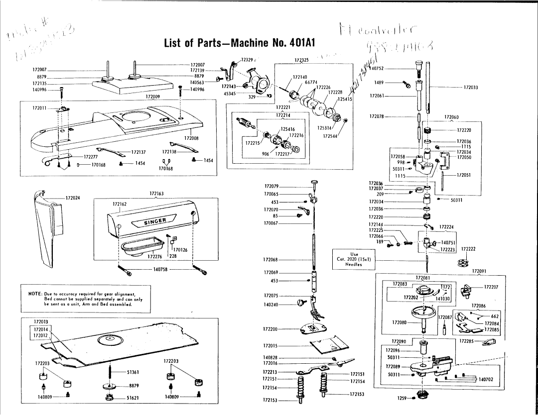 Singer 401A1 manual 