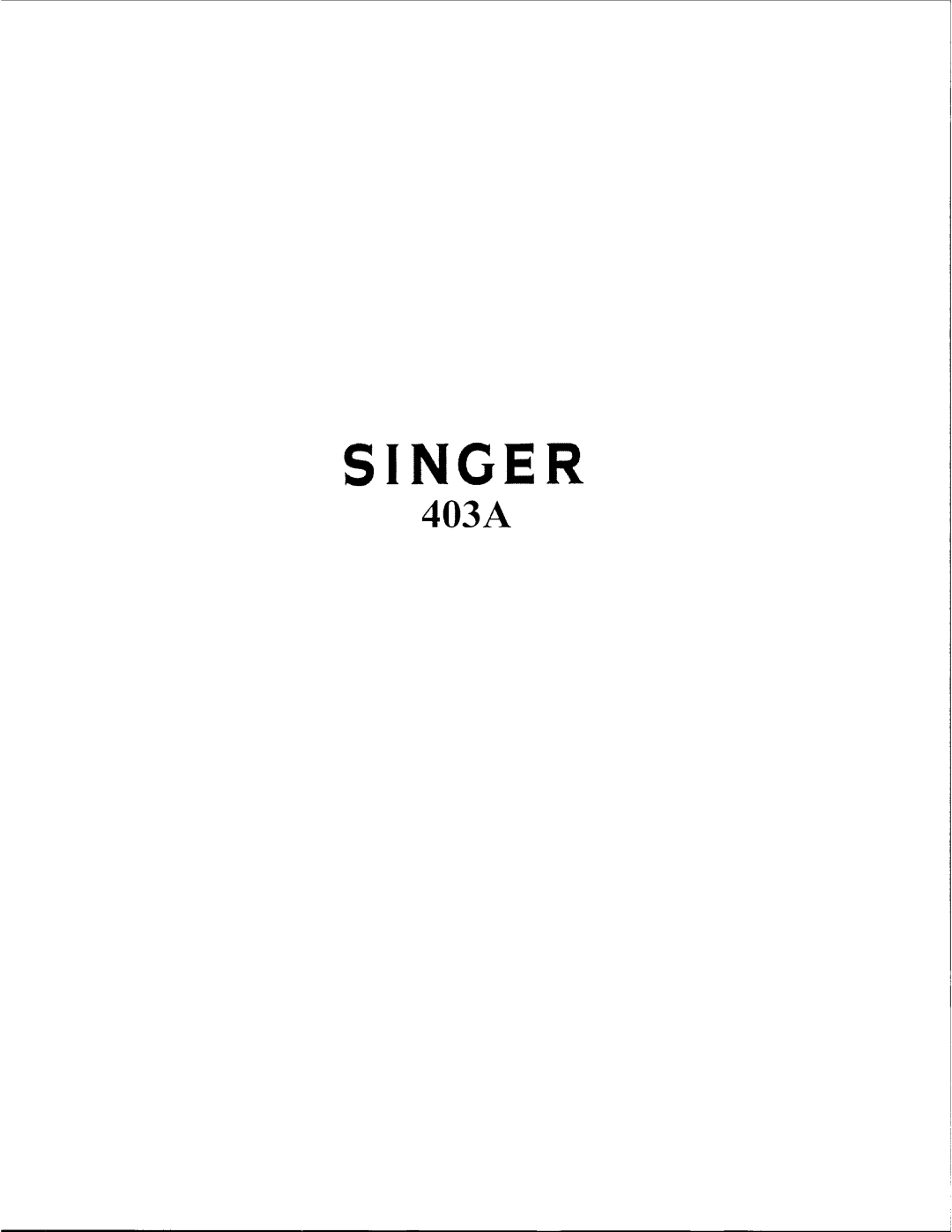 Singer 403A manual 