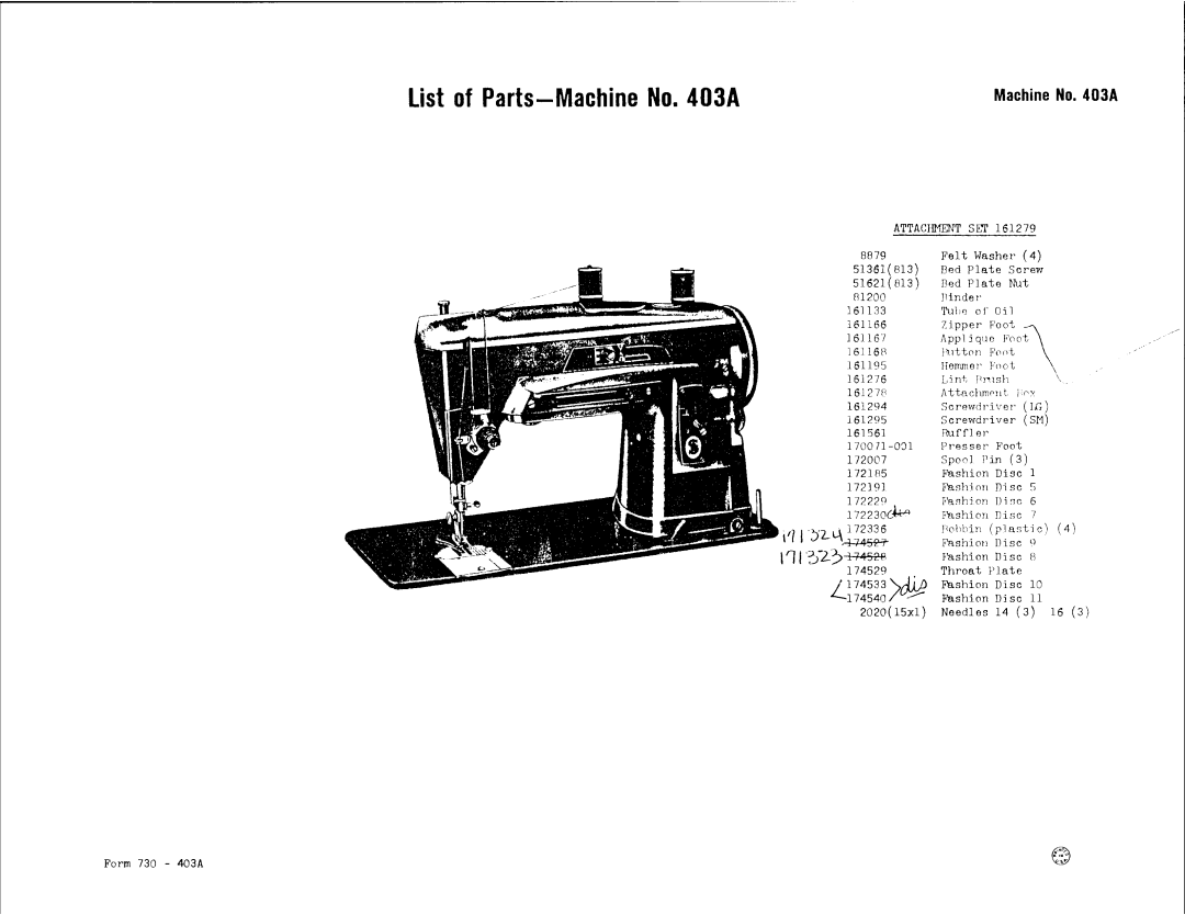 Singer 403A manual 