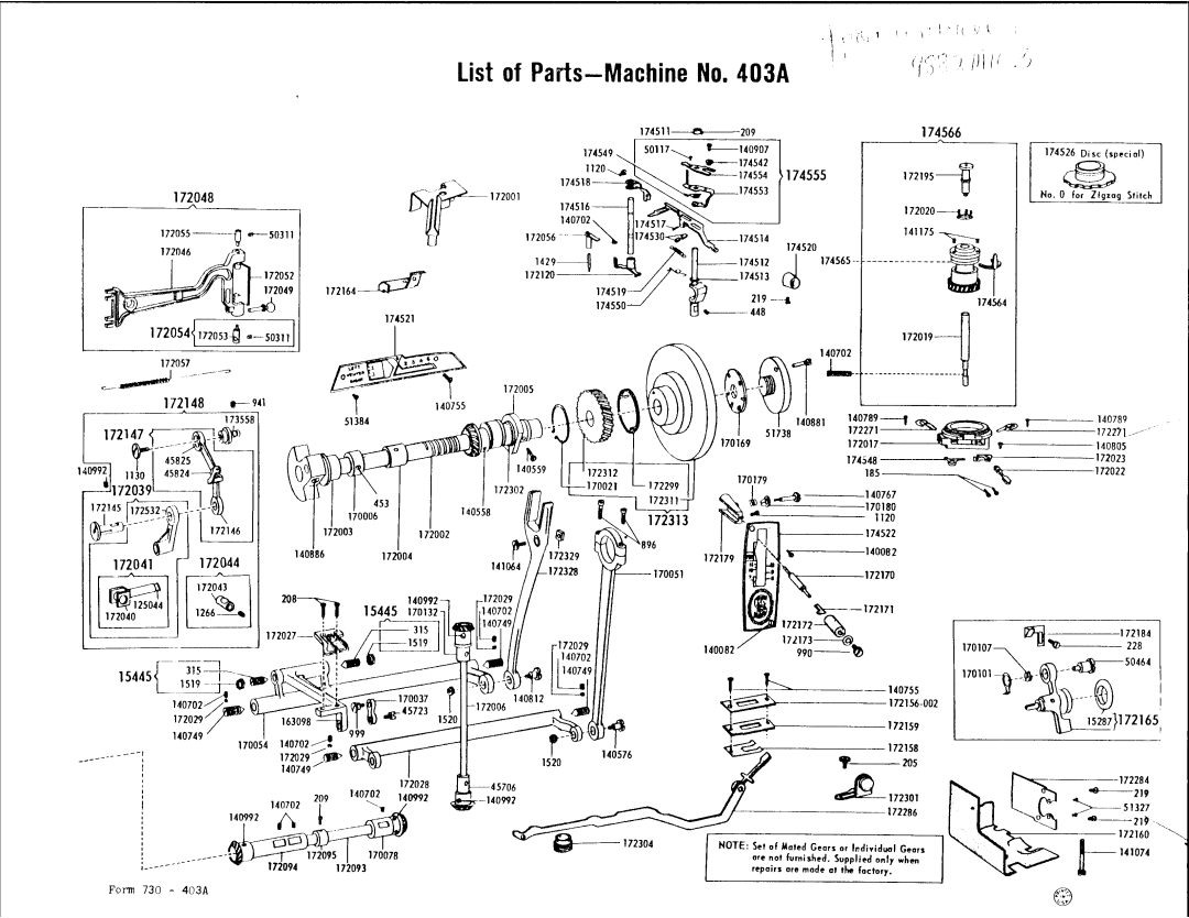 Singer 403A manual 