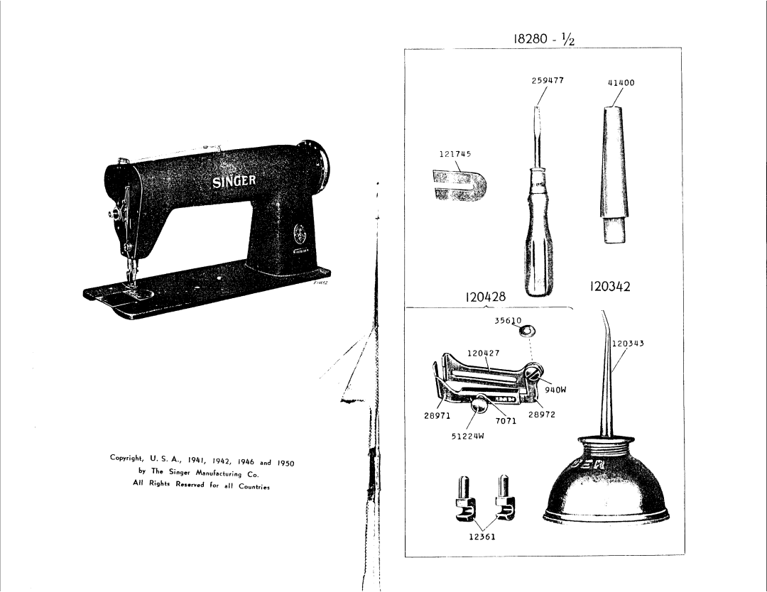 Singer 410W110 manual 