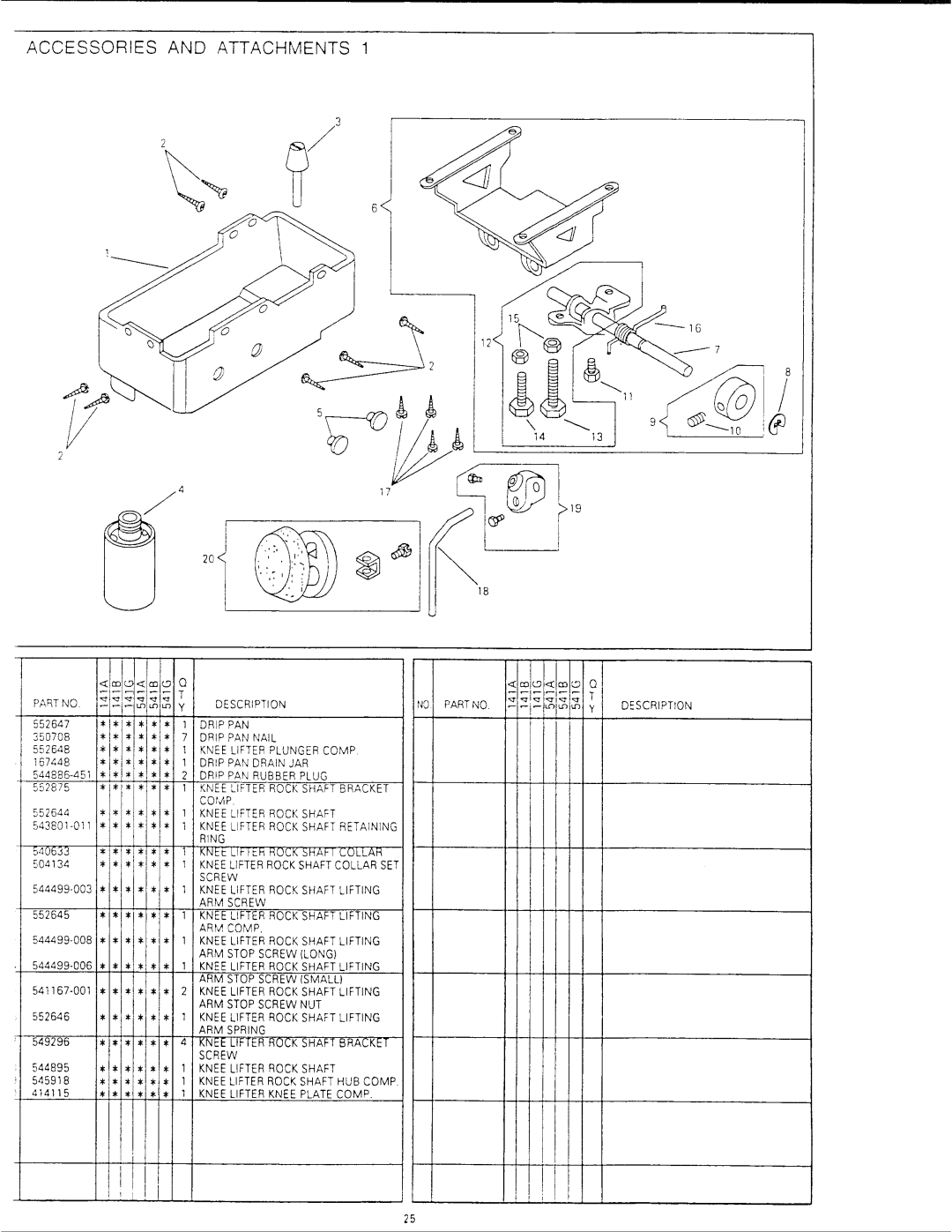 Singer 412U541G, 412U141B, 412U141G, 412U541A, 412U141A, 412U541B manual 