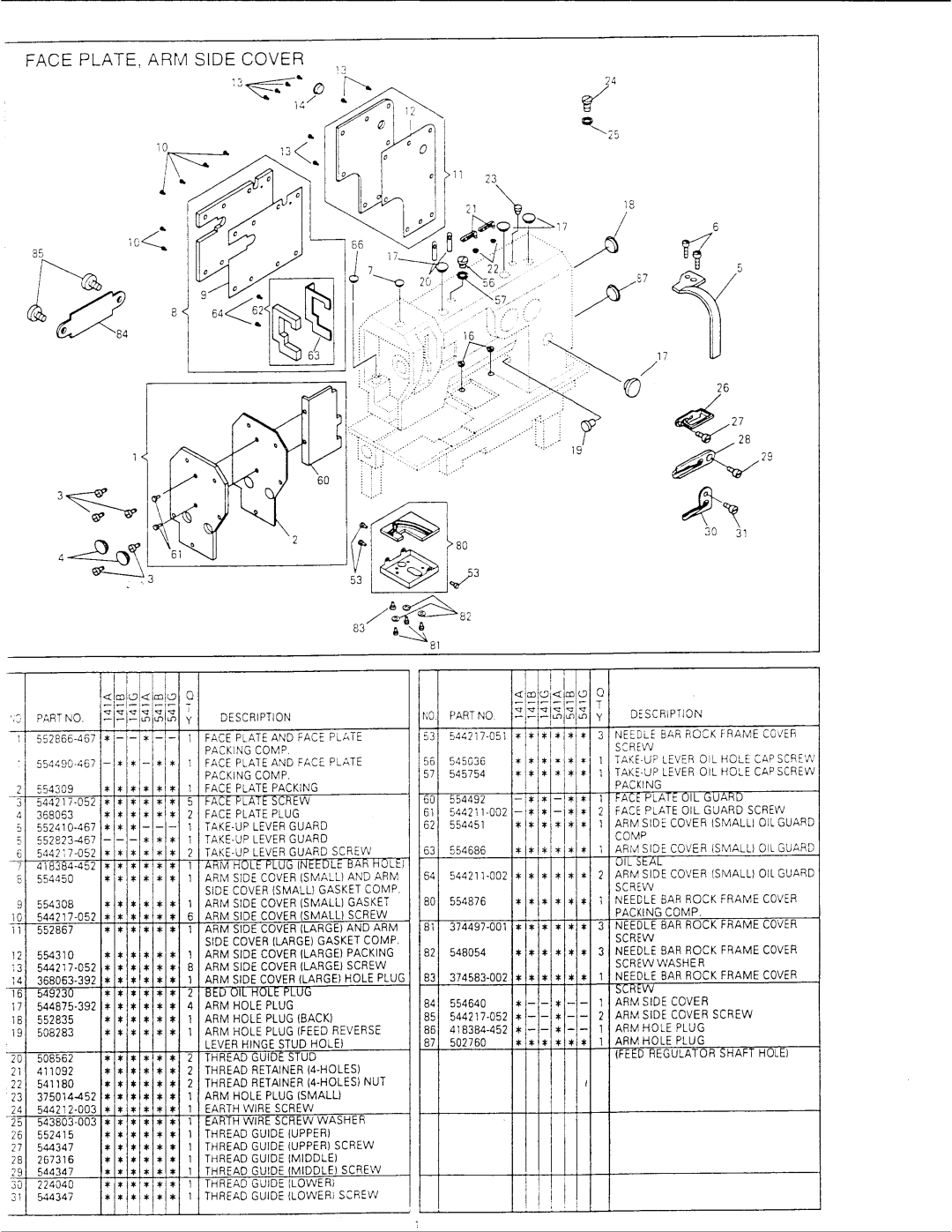 Singer 412U541G, 412U141B, 412U141G, 412U541A, 412U141A, 412U541B manual 