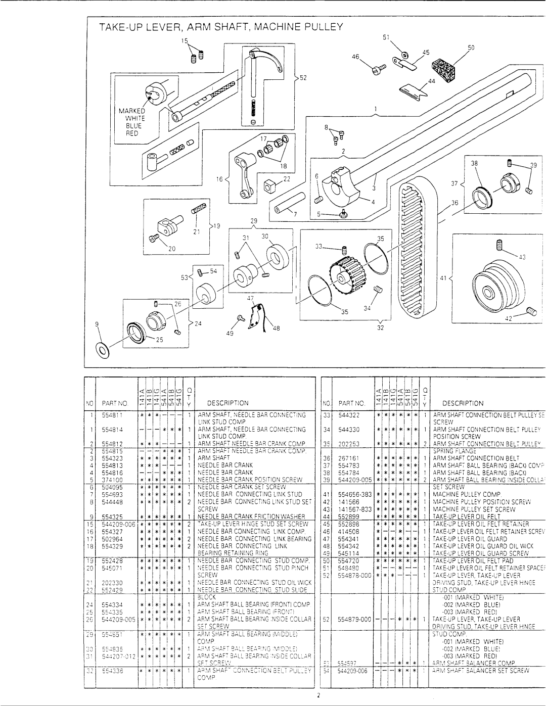 Singer 412U141A, 412U141B, 412U141G, 412U541A, 412U541G, 412U541B manual 