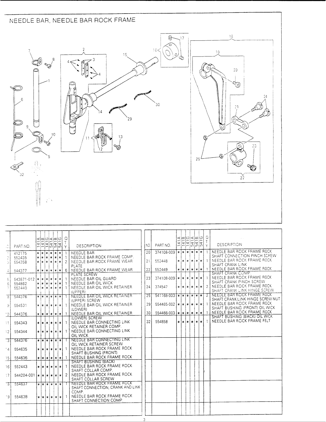 Singer 412U541B, 412U141B, 412U141G, 412U541A, 412U541G, 412U141A manual 