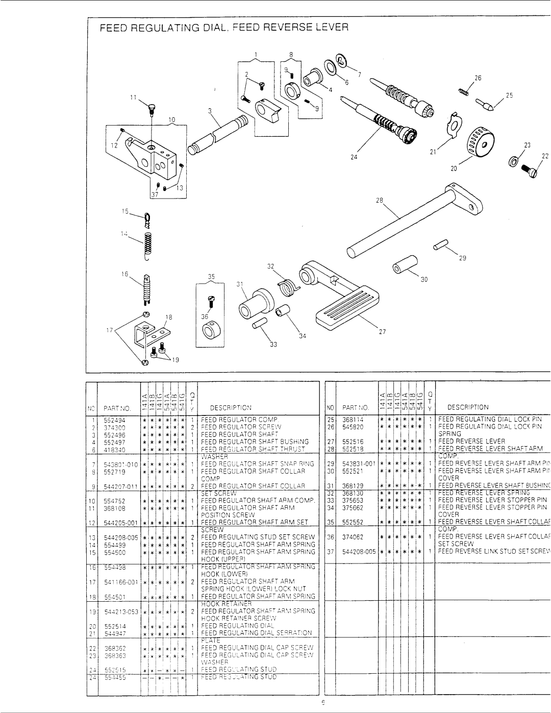 Singer 412U541A, 412U141B, 412U141G, 412U541G, 412U141A, 412U541B manual 