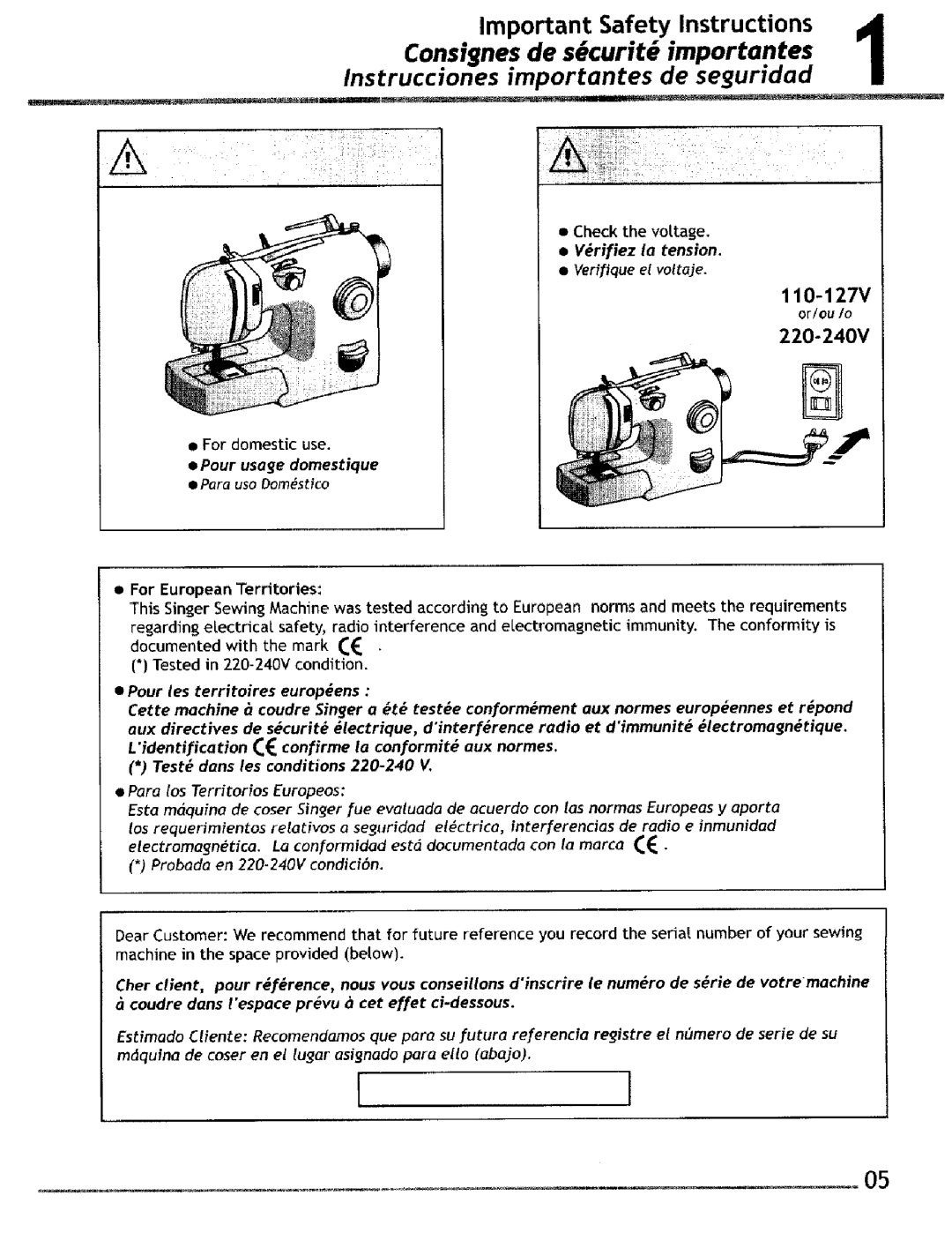 Singer 4220, 4228 manual Ii!i!iJiZ!i!iliiii!il/1 