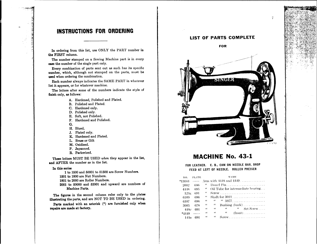 Singer 43-6 manual 