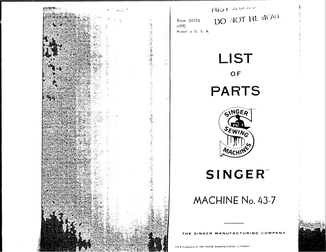 Singer 43-7 manual 