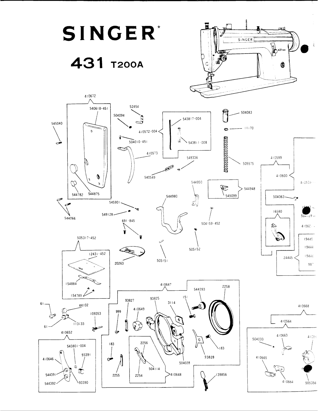 Singer 431 T200A manual 