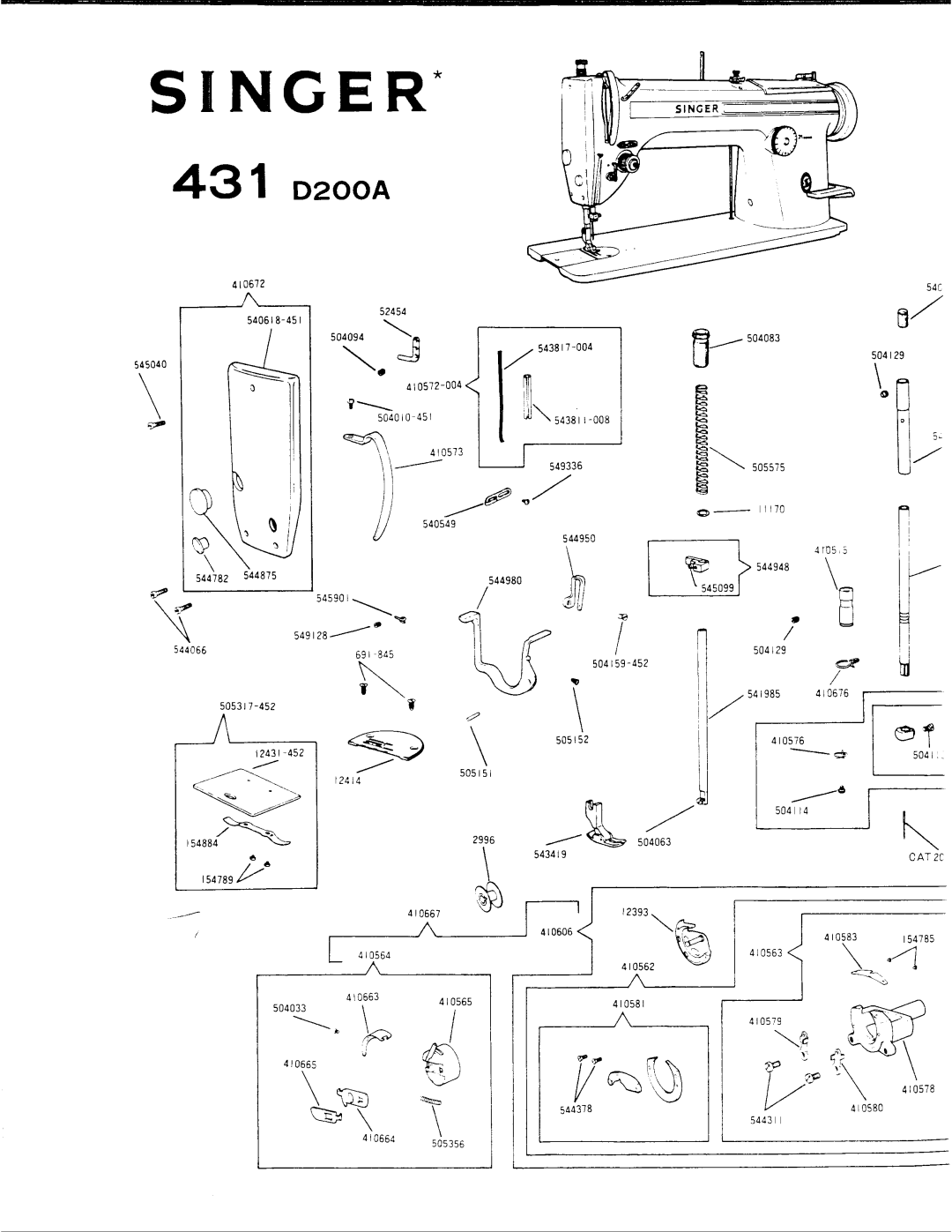 Singer 431D 200A, 431D 201A manual 