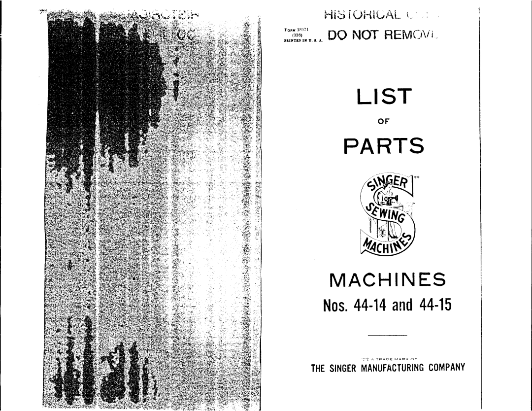 Singer 44-14, 44-15 manual 