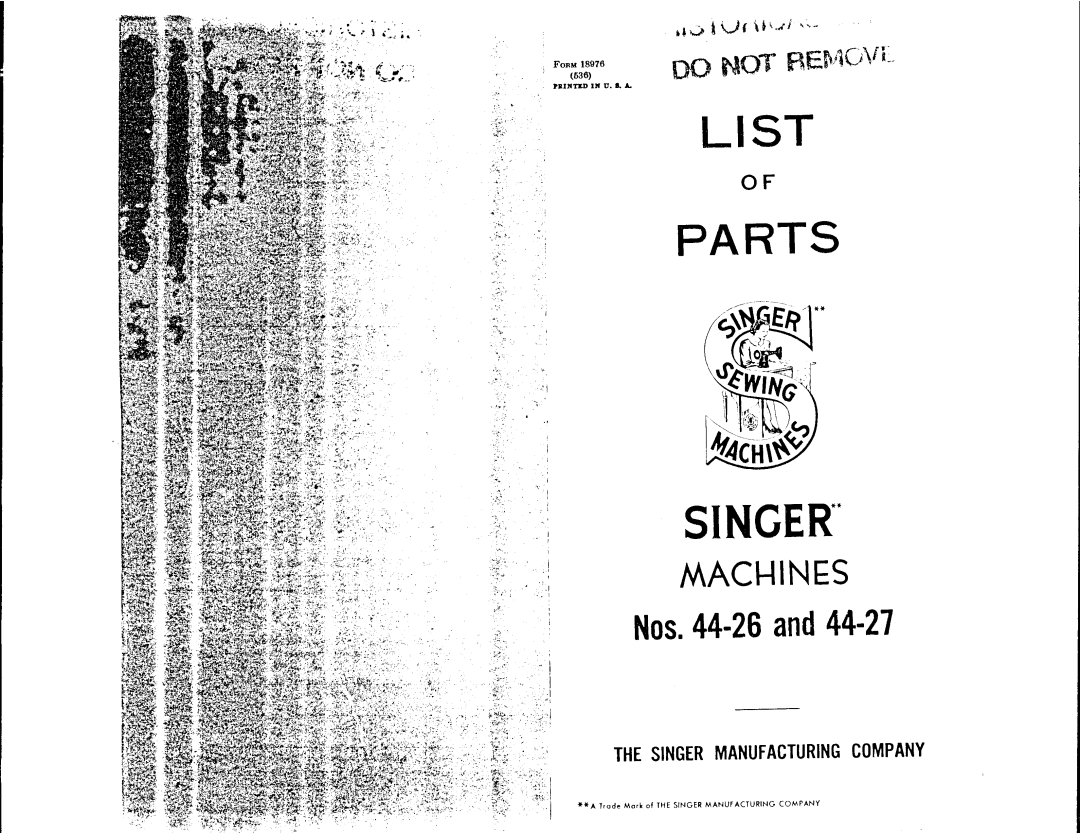 Singer 44-26, 44-27 manual 