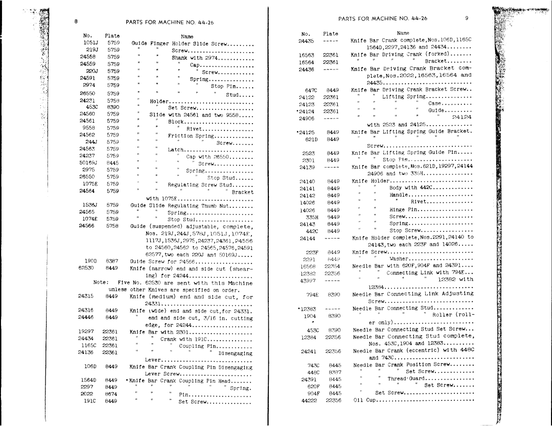 Singer 44-26, 44-27 manual 