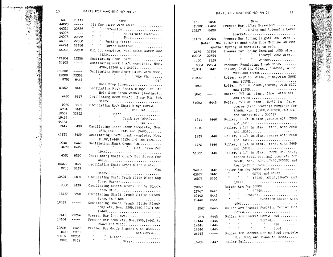 Singer 44-27, 44-26 manual 