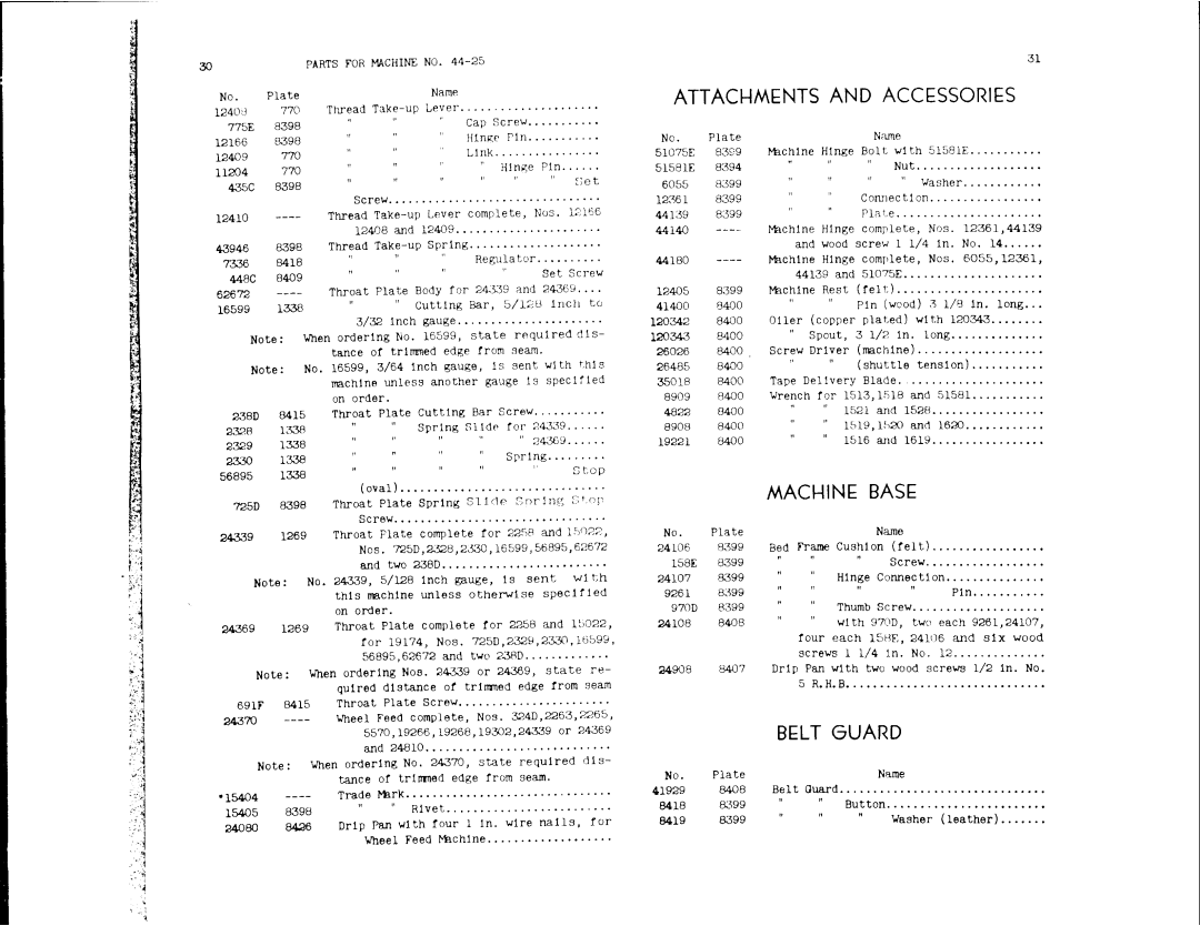 Singer 44-7, 44-4, 25 manual 