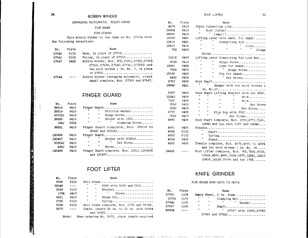 Singer 44-4, 44-7, 25 manual 