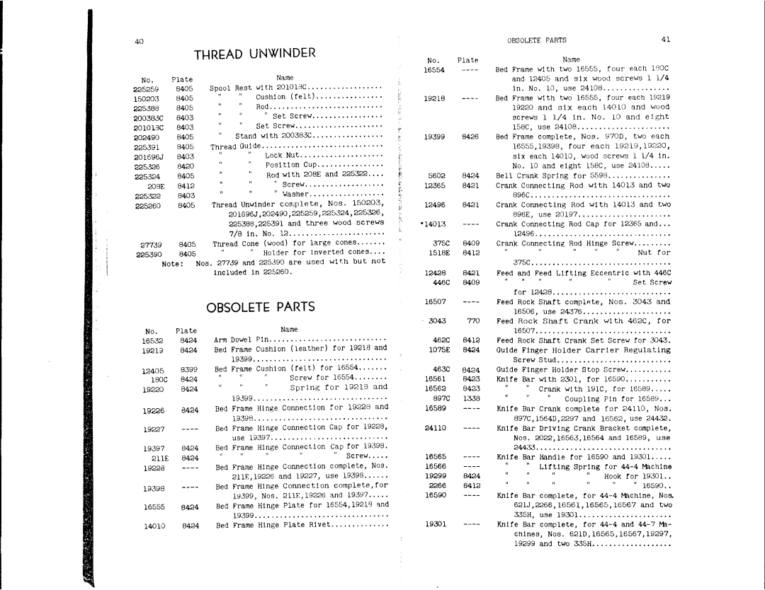 Singer 44-4, 44-7, 25 manual 