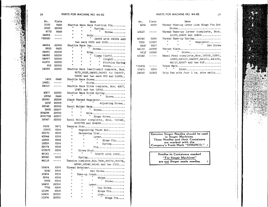 Singer 44-79, 44-82 manual 