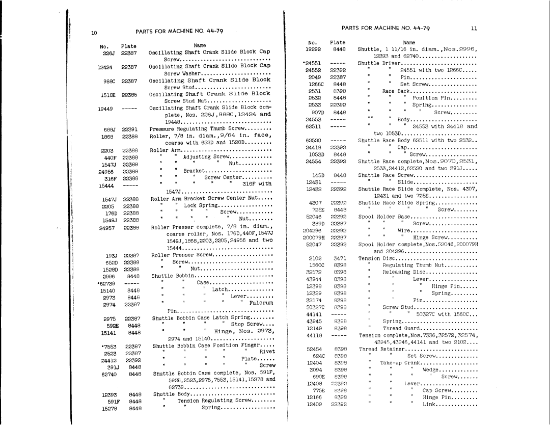 Singer 44-79, 44-82 manual 