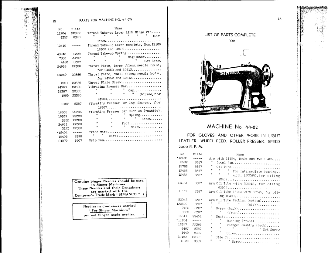 Singer 44-82, 44-79 manual 