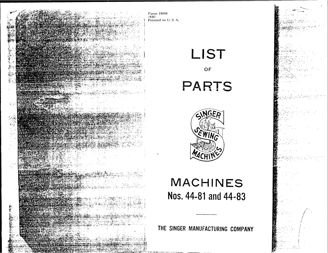 Singer 44-81, 44-83 manual 