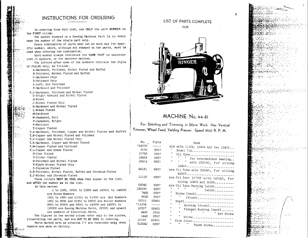 Singer 44-81, 44-83 manual 