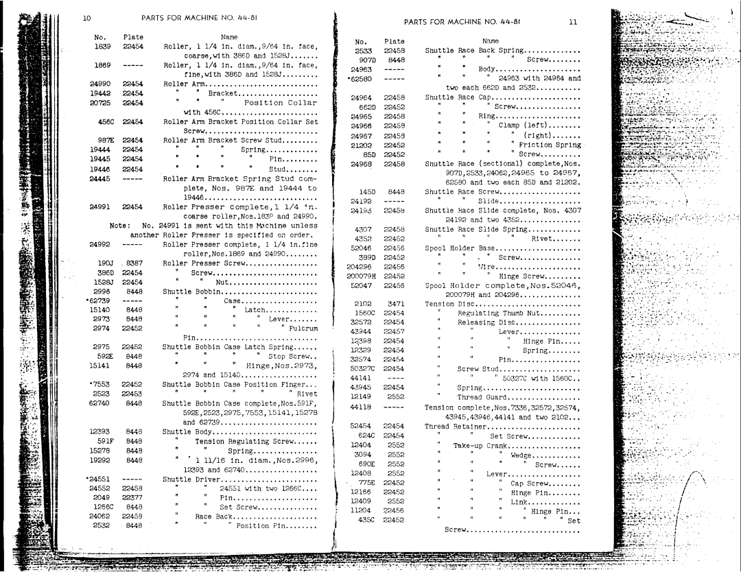 Singer 44-83, 44-81 manual 