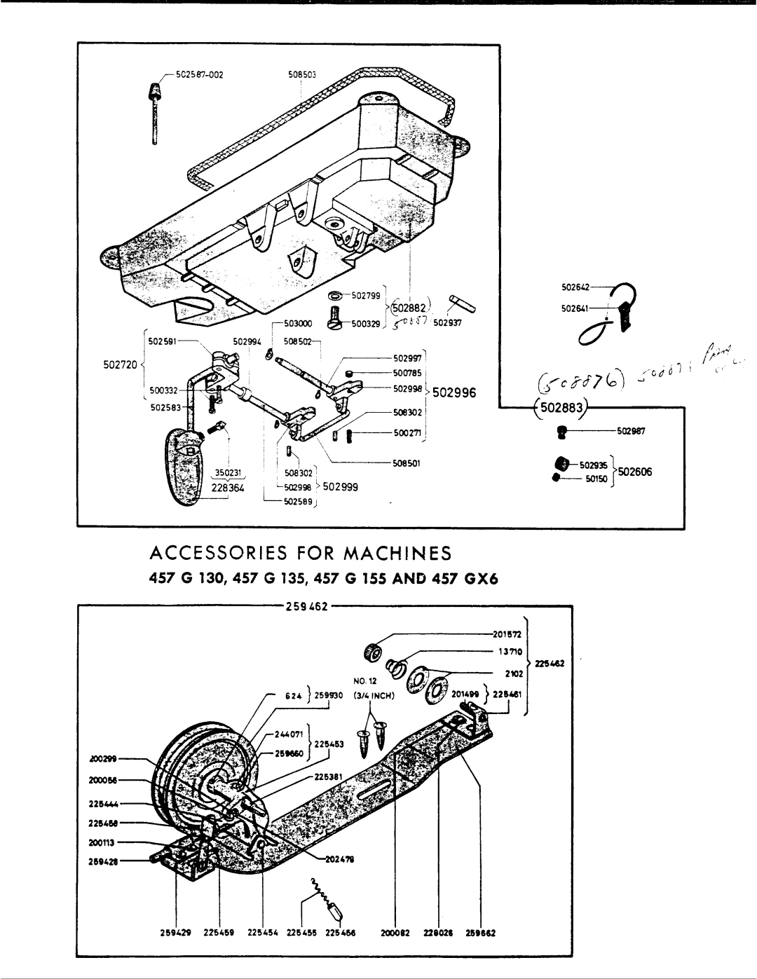 Singer 457 G 130, 457 G 135, 457 G 155, 457 GX6 manual 