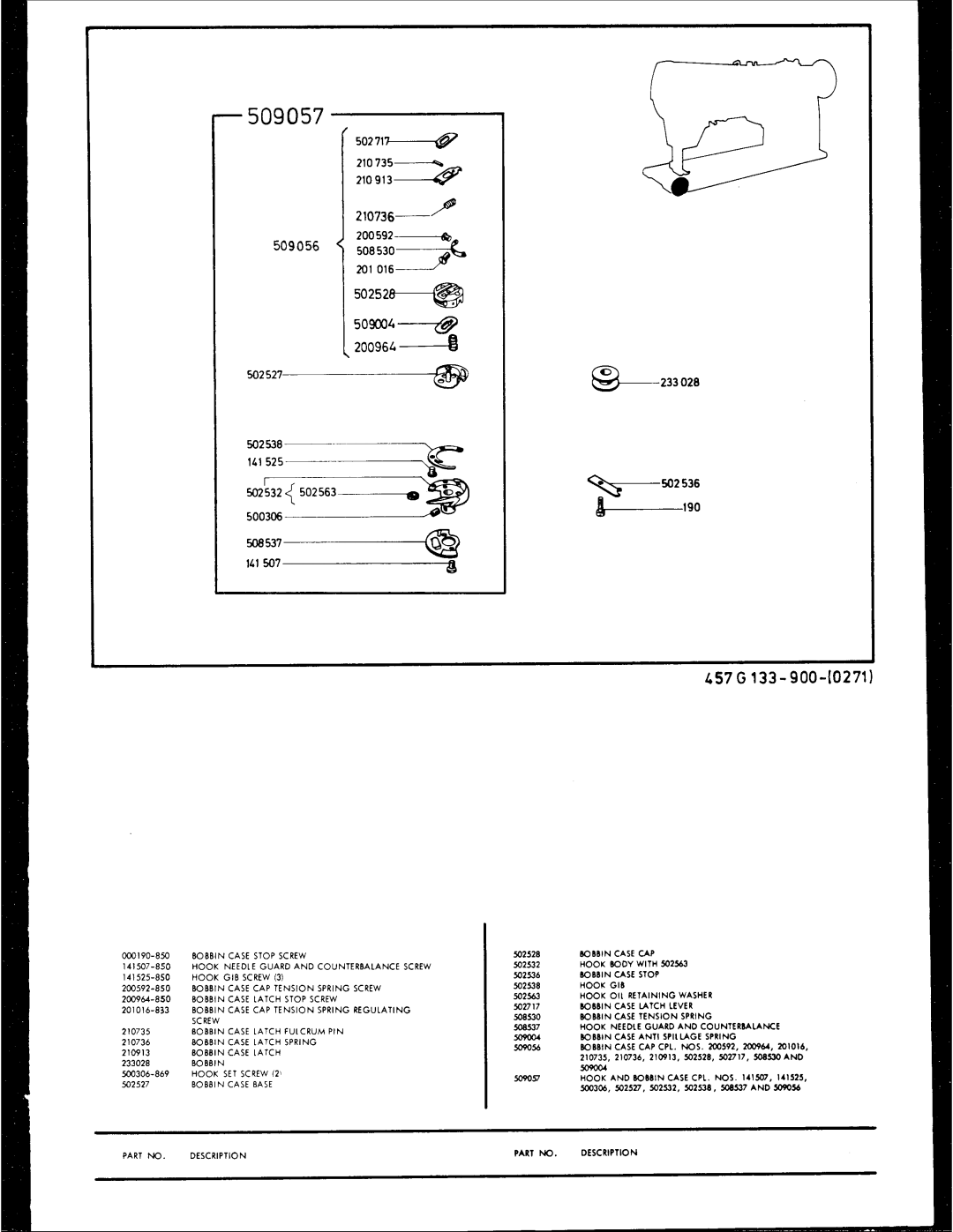 Singer 457G 133 manual 