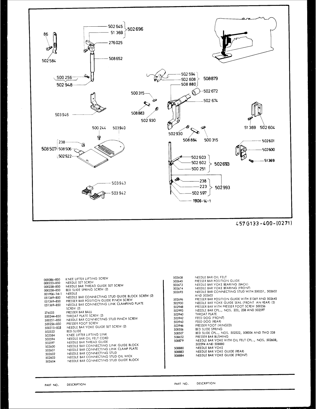 Singer 457G 133 manual 