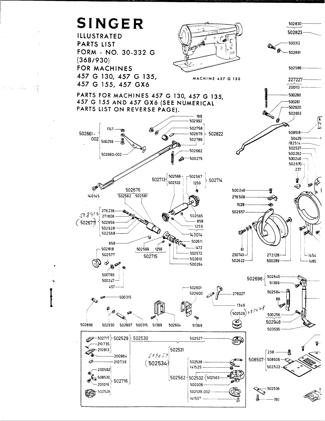 Singer 457G140 manual 