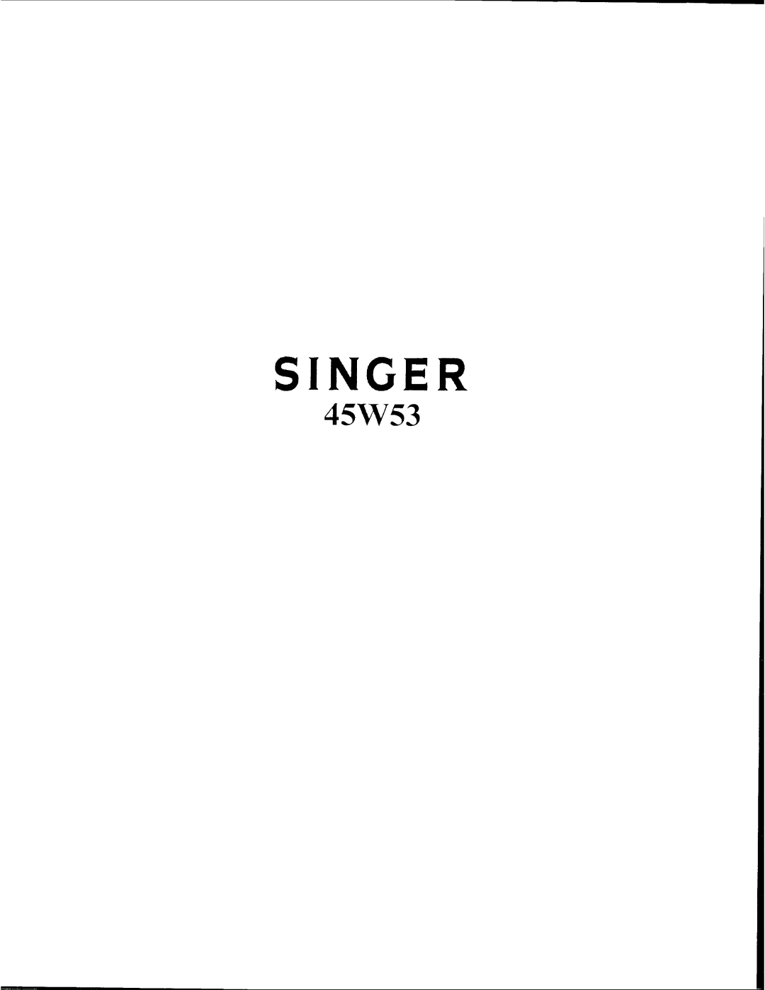 Singer 45W53 manual 