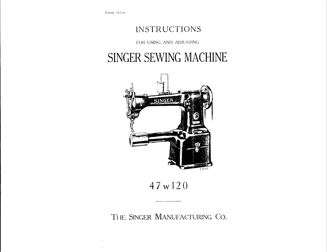 Singer 47W120 manual 