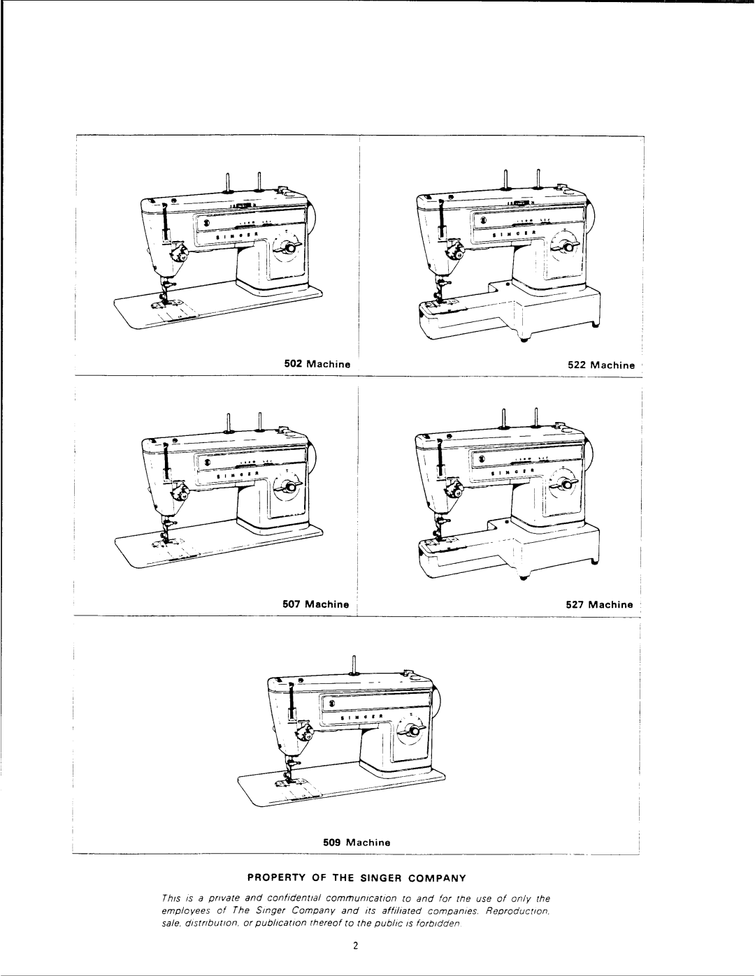 Singer 500 SERIES manual 