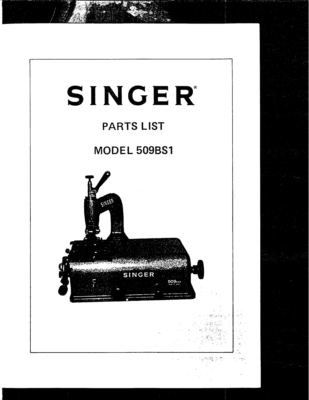 Singer 509BS1 manual 